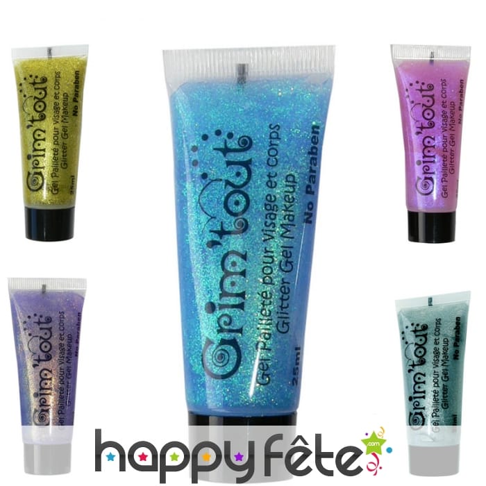 Gel pailleté pour le visage et sans parabène