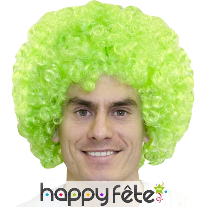 Grosse perruque pop/afro verte