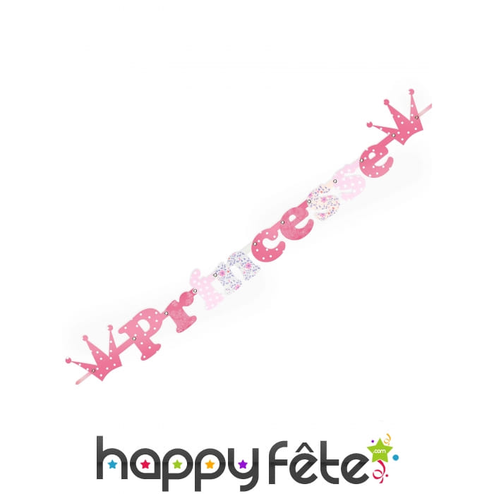 Guirlande Princesse rose articulée de 3m
