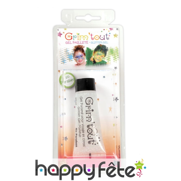 Gel pailleté transparent pour le visage, 25ml