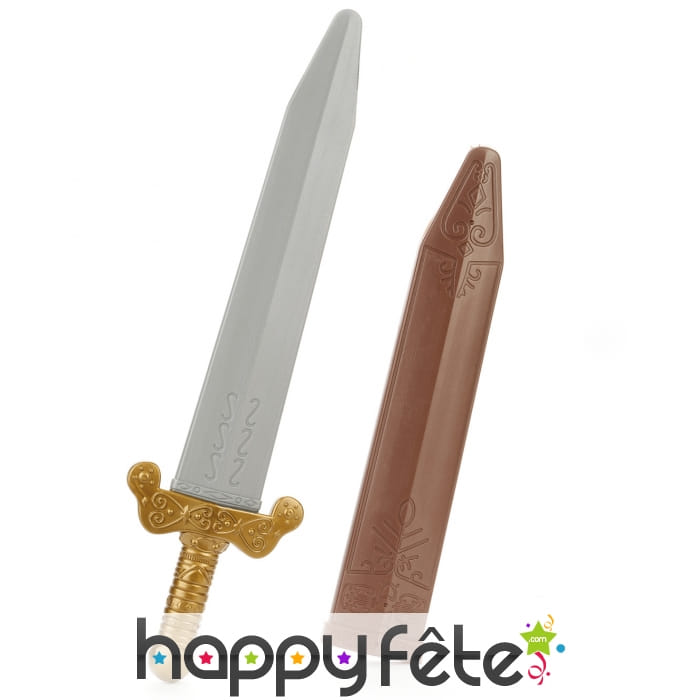 Glaive romain avec fourreau, en plastique