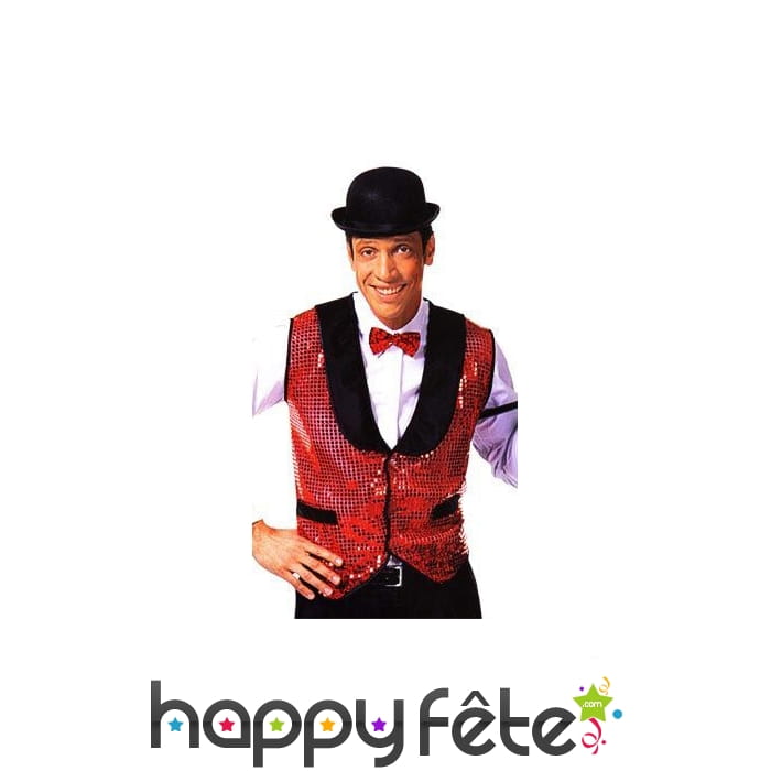 Gilet rouge brillant pour homme adulte