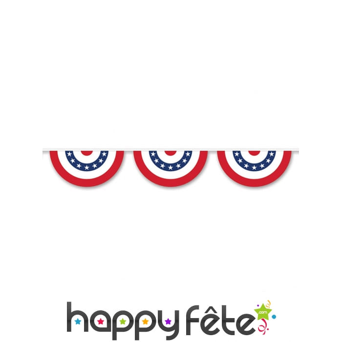 Guirlande rosaces USA de 366cm