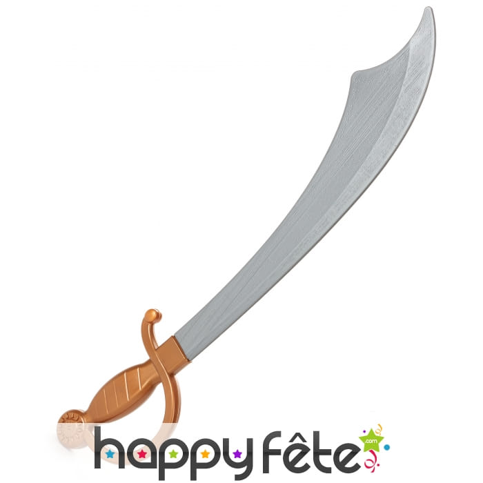 Grand sabre de pirate courbé, en plastique