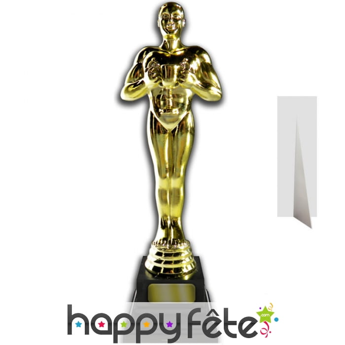 Grande statue des oscars en carton plat