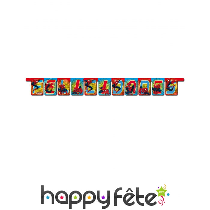 Guirlande Spiderman Felicidades de 120cm