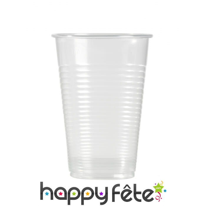 Gobelets transparents en plastique de 20cl