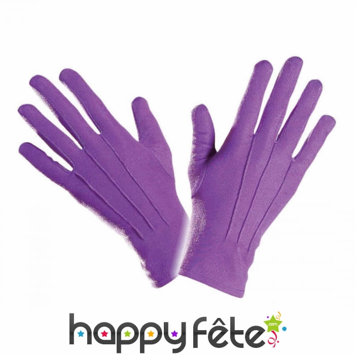 Gants violets en polyester de qualité supérieure