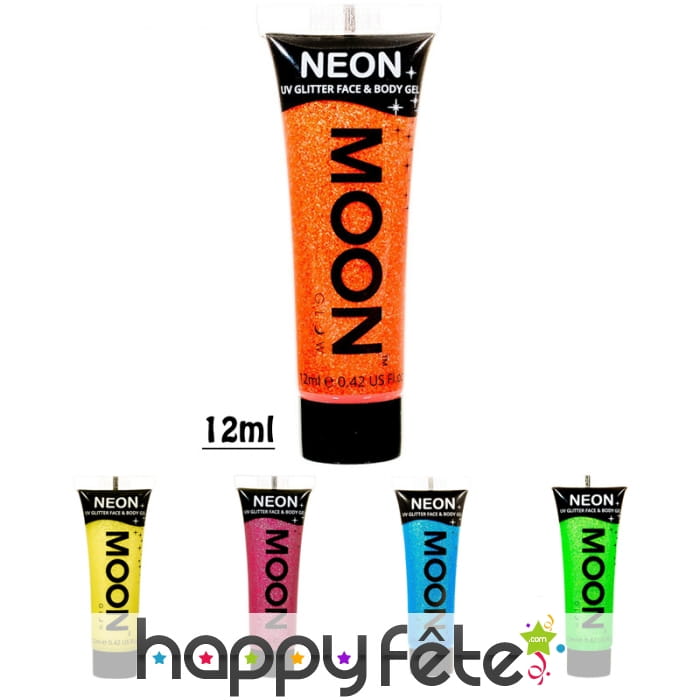 Gel visage et corps paillettes UV, Moonglow