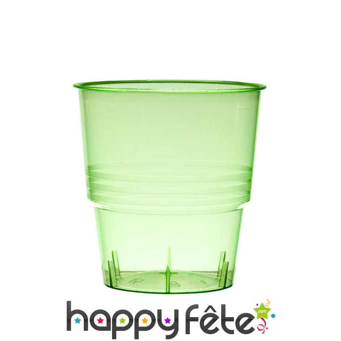 Gobelets verts transparents de 25cl