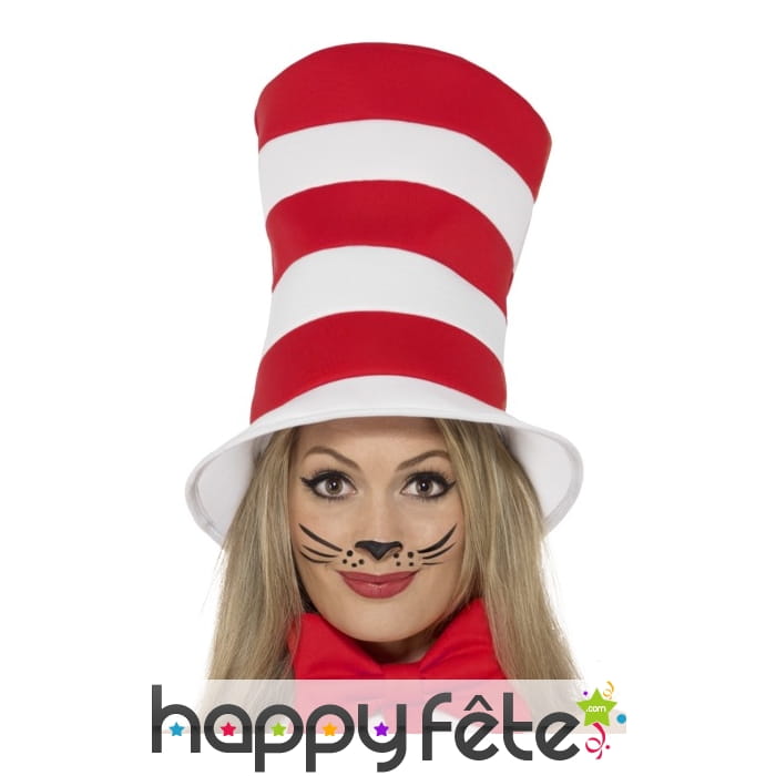 Haut chapeau du chat chapeauté pour adulte