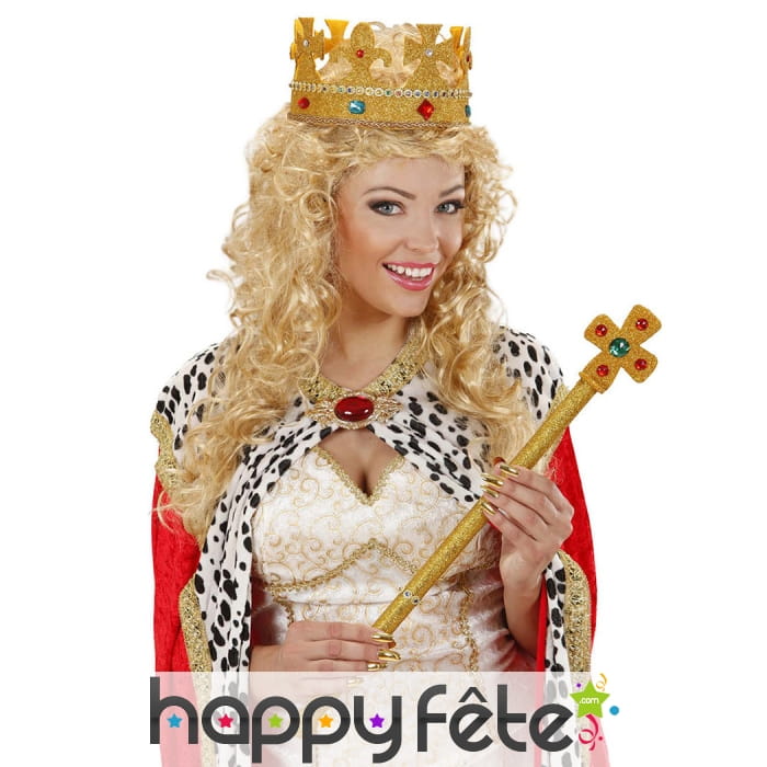 Haute couronne dorée et sertie pour adulte