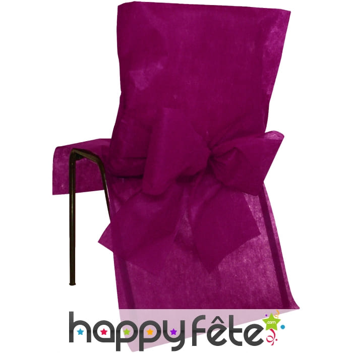 Housses de chaise non tissé noeud bordeaux