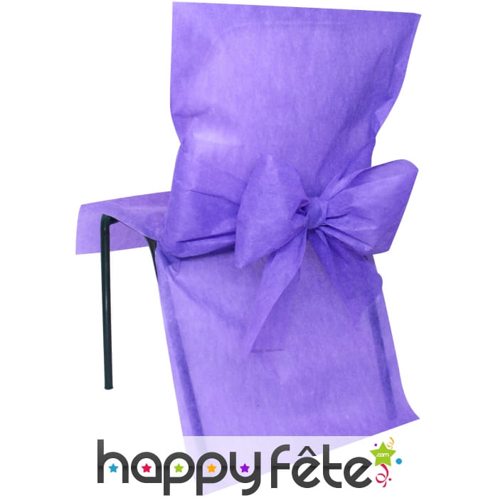 Housses de chaise non tissé noeud lavande