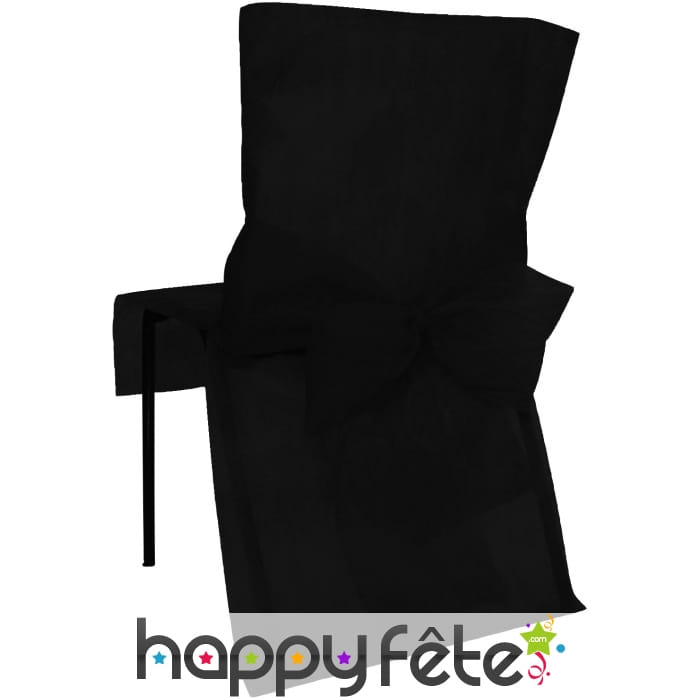 Housses de chaise non tissé noeud noir
