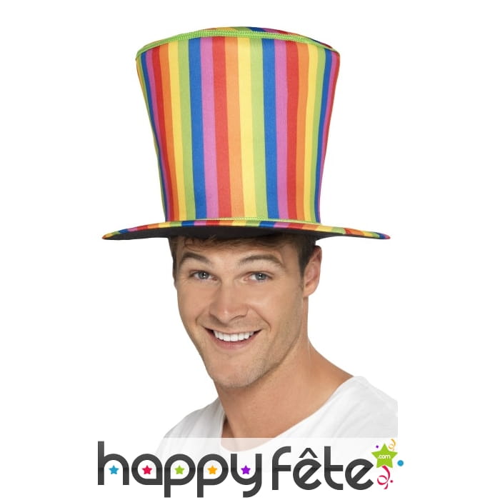 Haut de forme arc en ciel