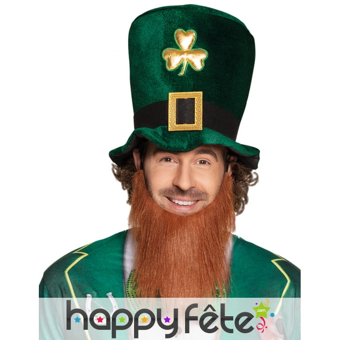 Haut de forme et barbe Irlandais de Saint Patrick