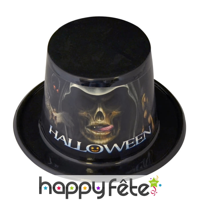 Haut de forme halloween en plastique