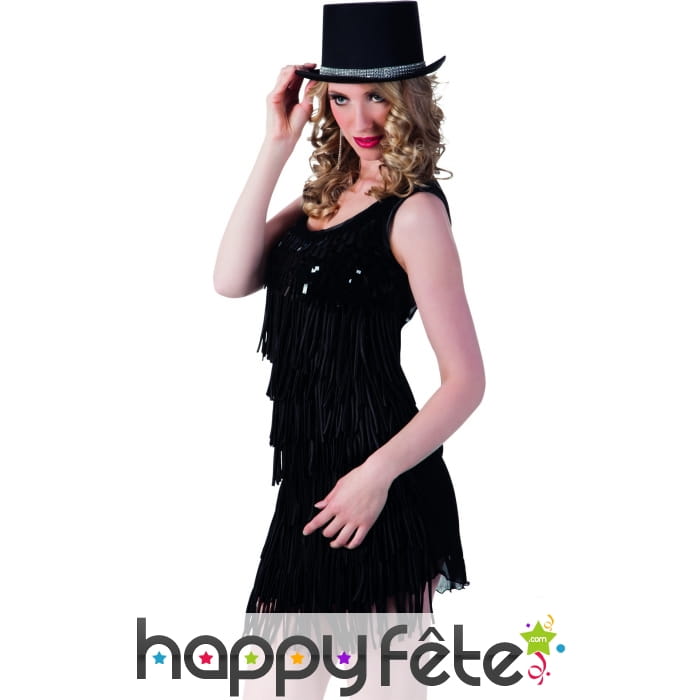 Haut de forme noir avec liseret argenté