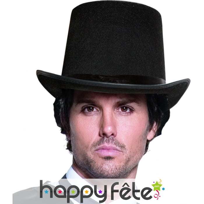 Haut de forme noir pour adulte