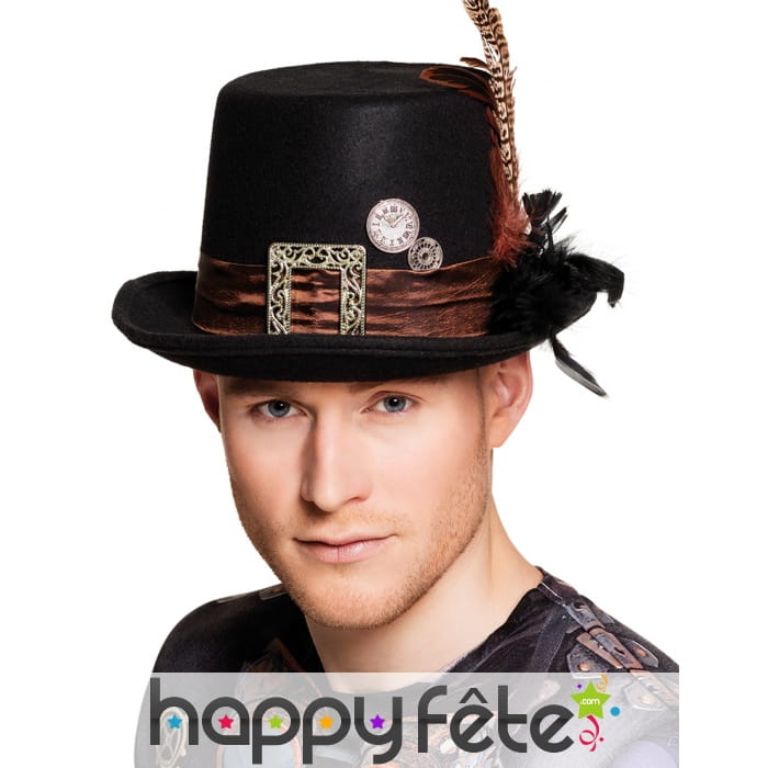 Haut de forme noir Steampunk