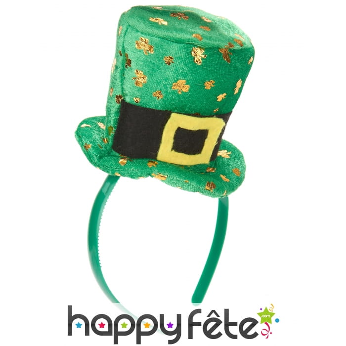 Haut de forme St Patrick sur serre tête