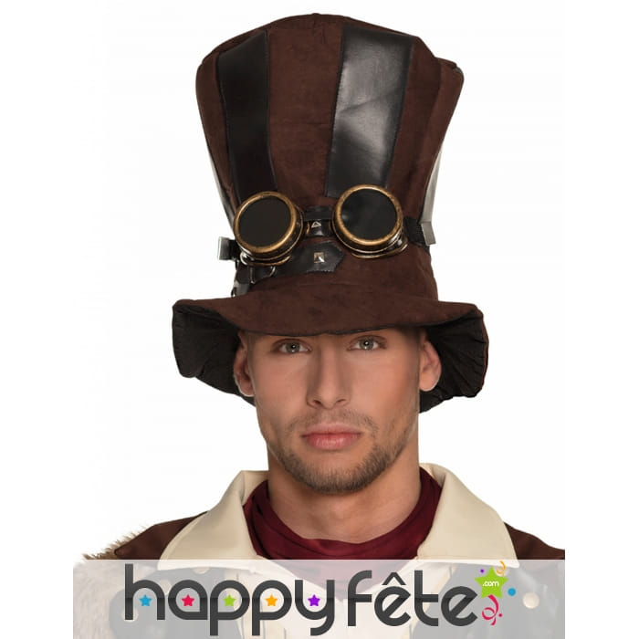 Haut de forme Steampunk lunette d'aviateur