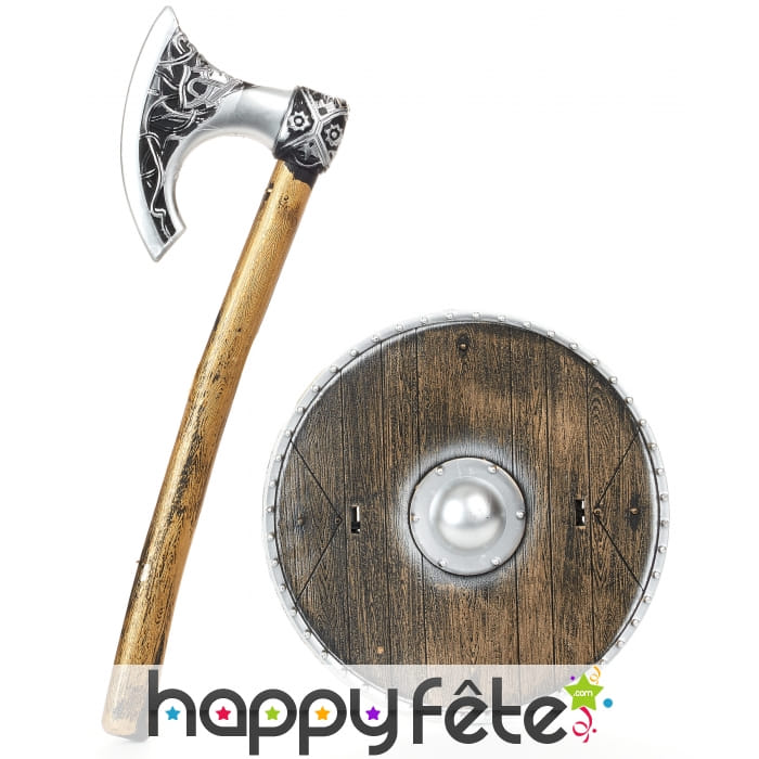 Hache et bouclier de viking pour enfant