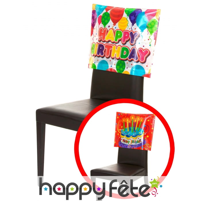 Housse Happy Birthday de chaise, 38 x 48 cm