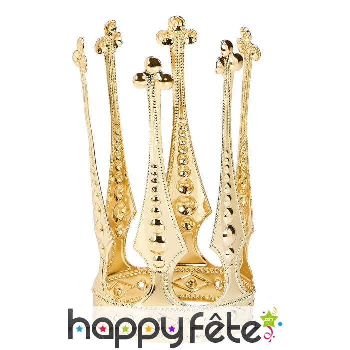 Haute mini couronne dorée de reine pour fille