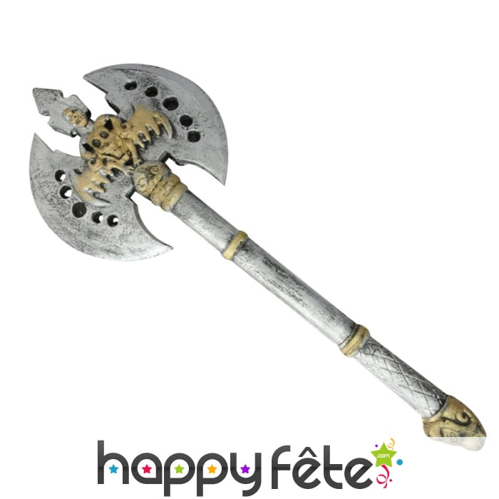 Hache médiévale double tranchant en latex