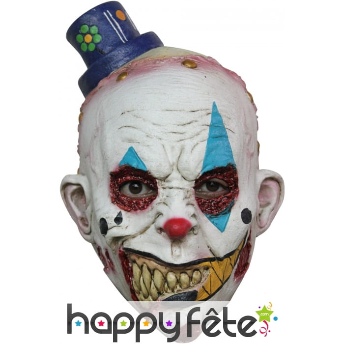 Horrible masque de clown monstre blanc