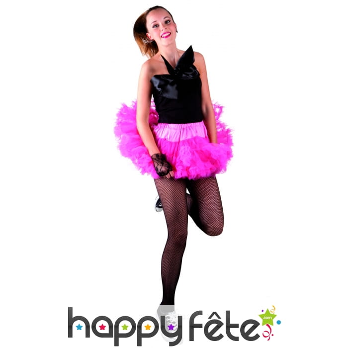 Jupon bouffant rose satiné