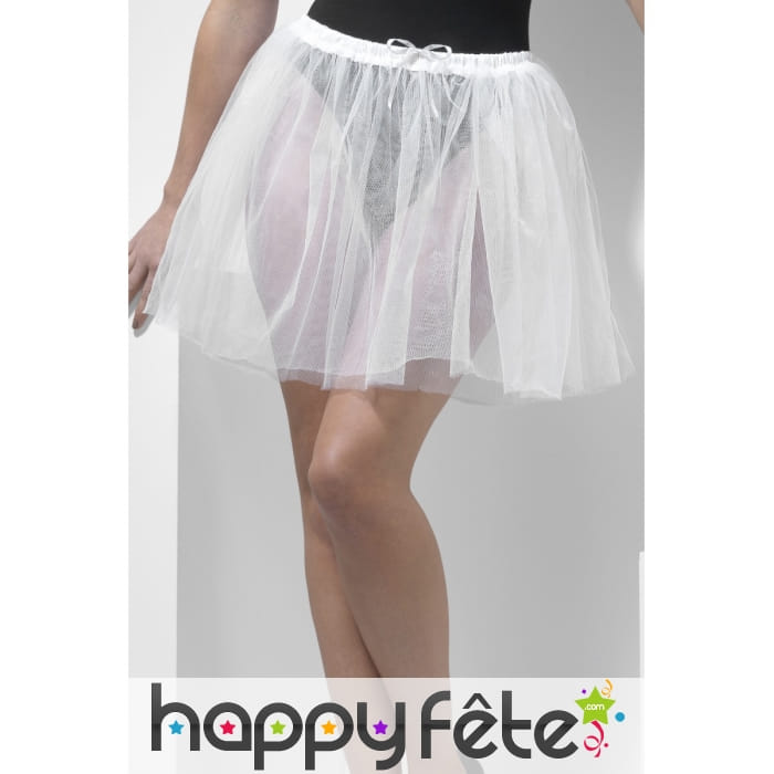 Jupon blanc transparent de 34cm