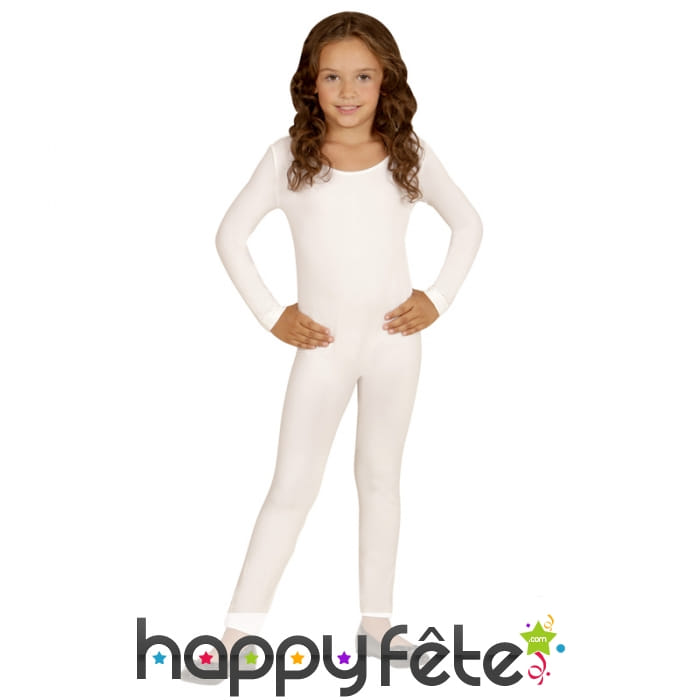 Justaucorps blanc uni pour enfant