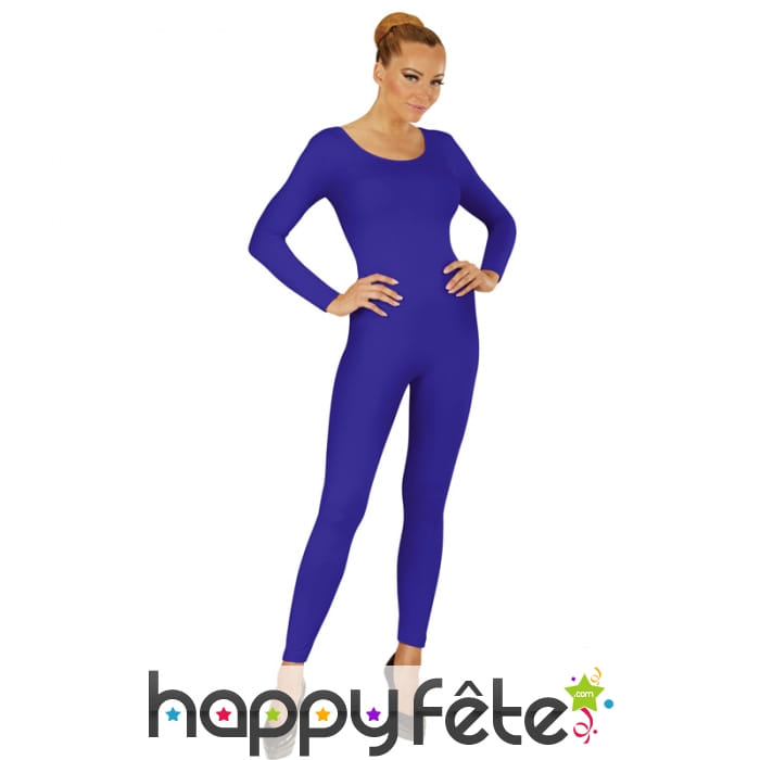 Justaucorps bleu uni pour femme