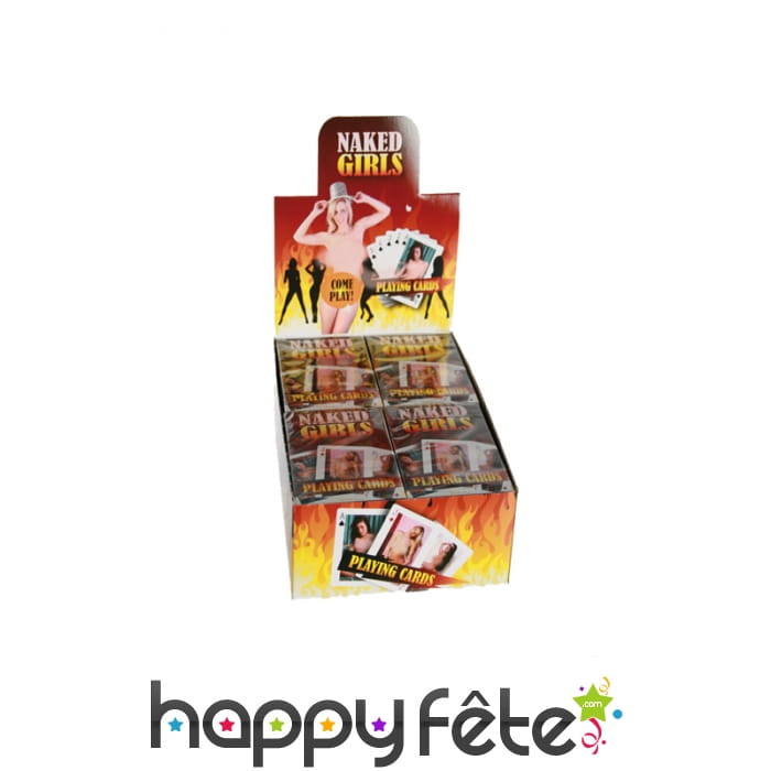 Jeu de 54 cartes, filles nues
