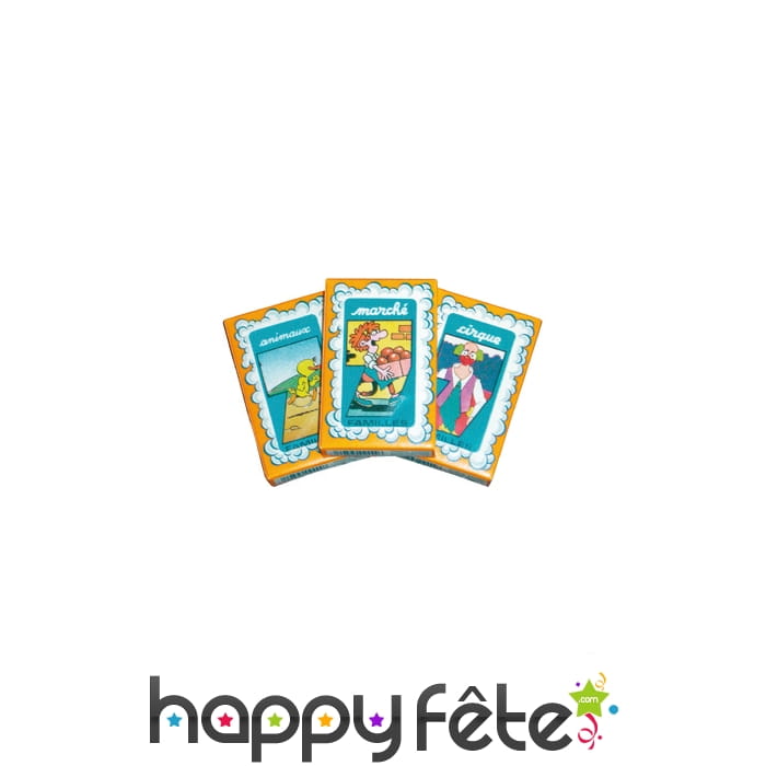 Jeu des 7 familles animaux, cirques ou marchés