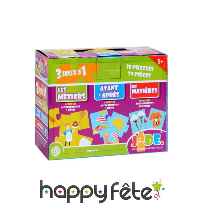 Jeu d'assemblage métiers, matières, avant/après