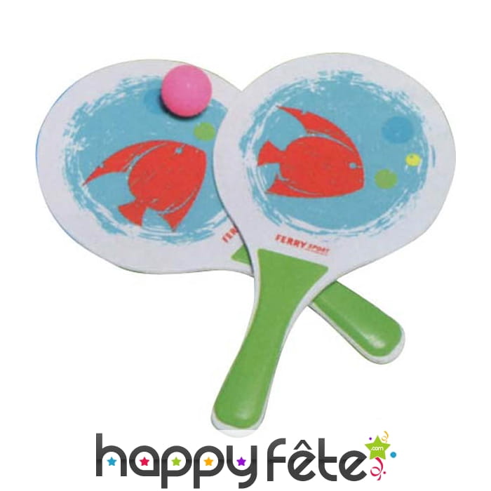 Jeu de beach ball en bois pour enfant