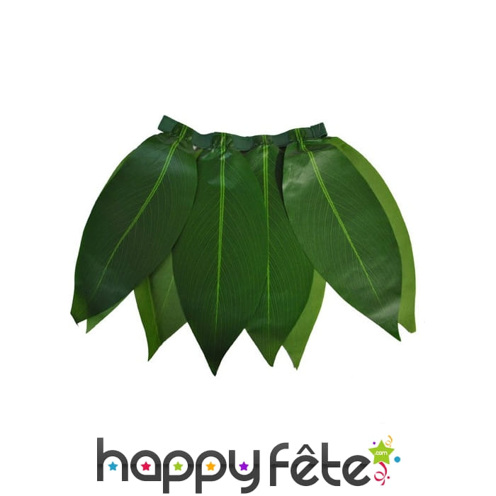 Jupe de feuilles vertes type bananier