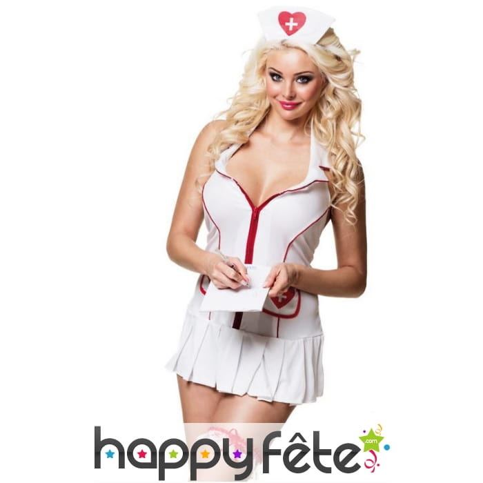 Jarretière d'infirmière rouge et blanche