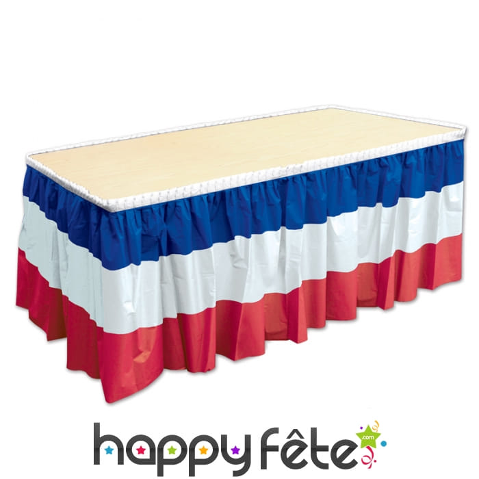 Jupe de table drapeau Français bleu blanc rouge