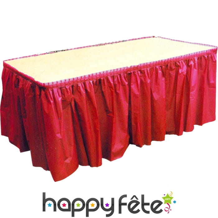 Jupe de table rouge