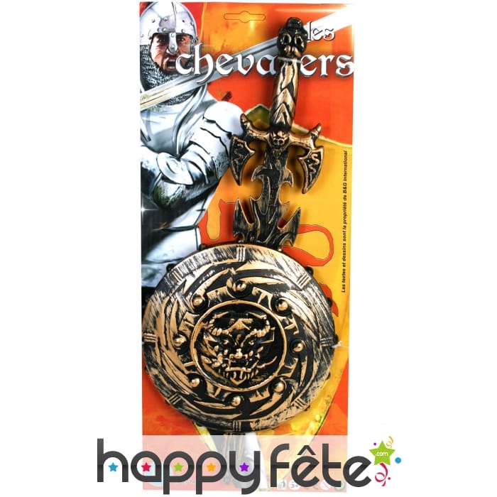 Jouet Epée et bouclier du moyen-âge