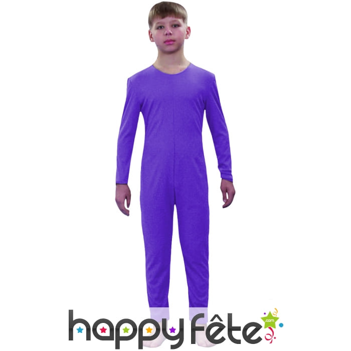 Justaucorps enfant violet fonce