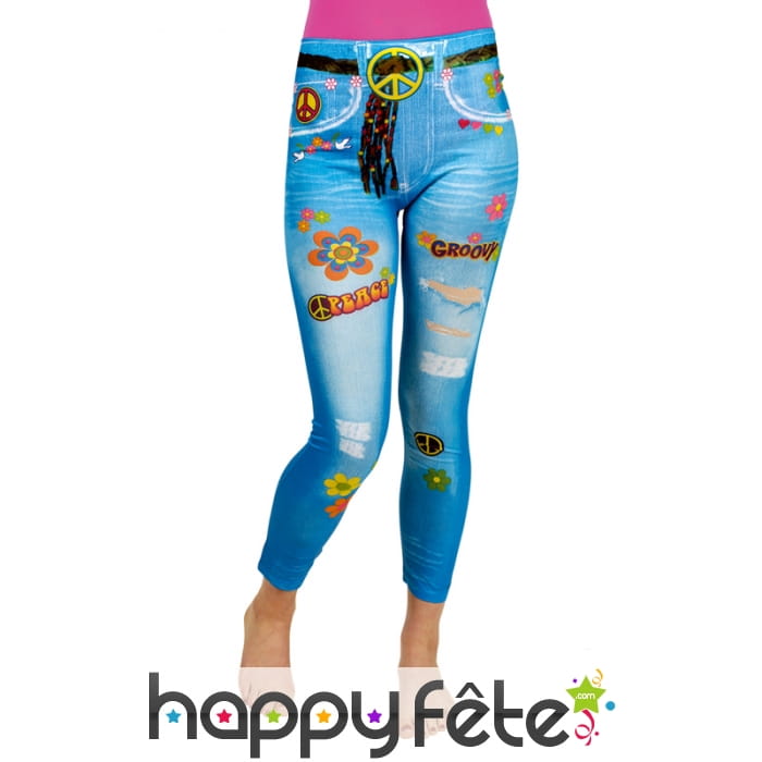 Jeggings hippie peace and love