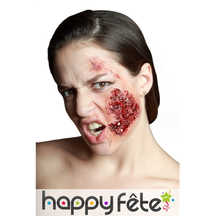 Joue infectée en latex