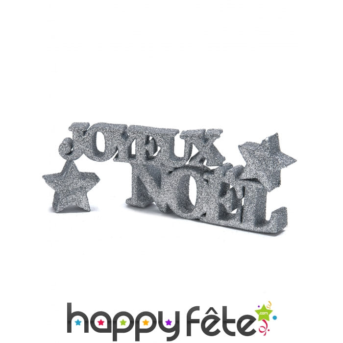 Joyeux Noël argenté de 11 cm