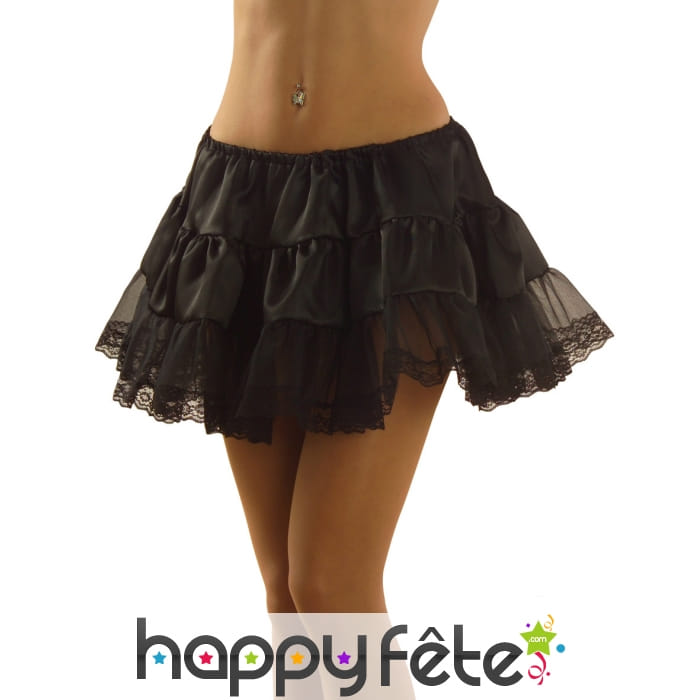 Jupon noir court pour femme